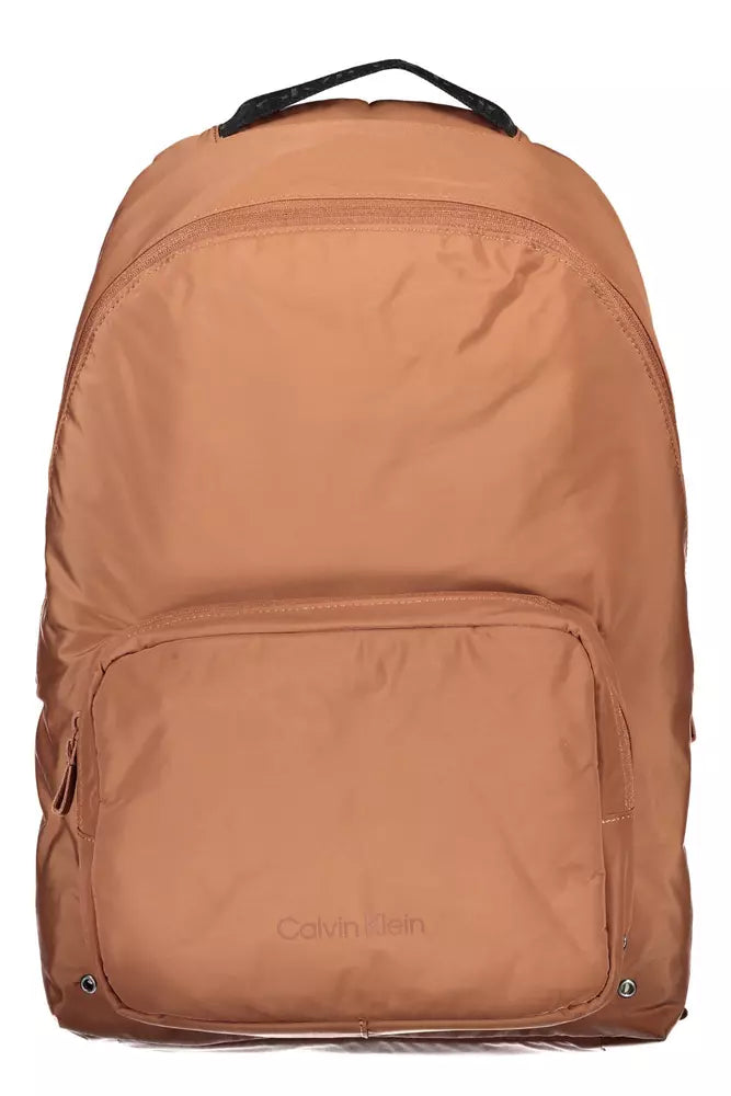 Brown Polyester Backpack