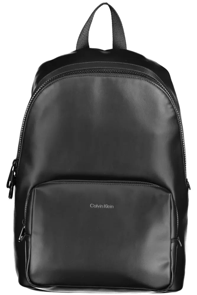 Black Polyester Backpack