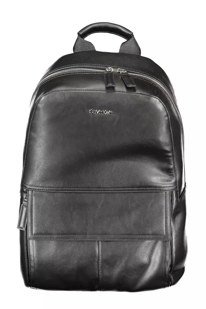 Black Polyester Backpack