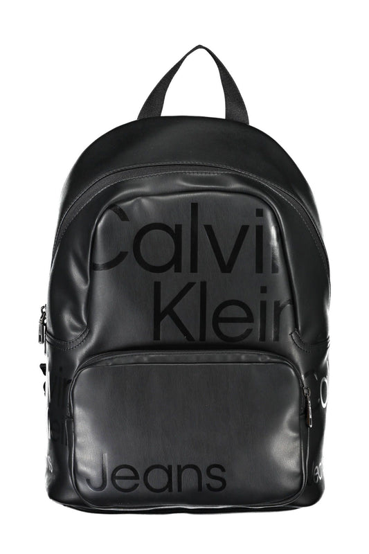 Black Polyurethane Backpack