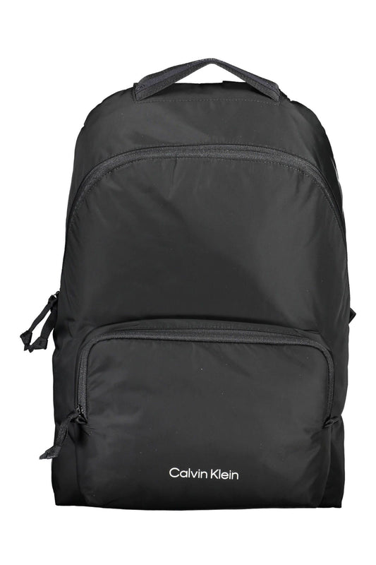 Black Polyester Backpack