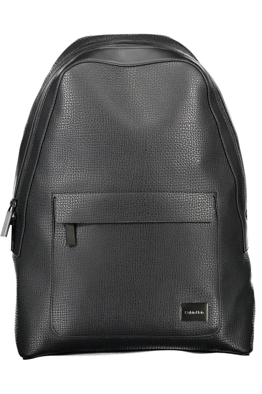 Black Polyurethane Backpack