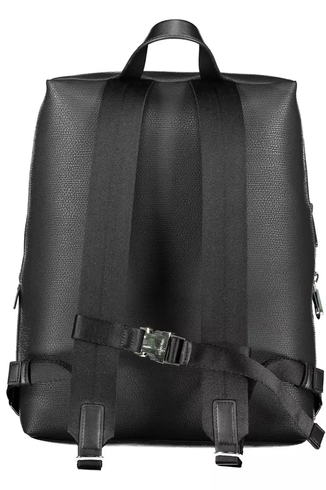 Black Polyester Backpack