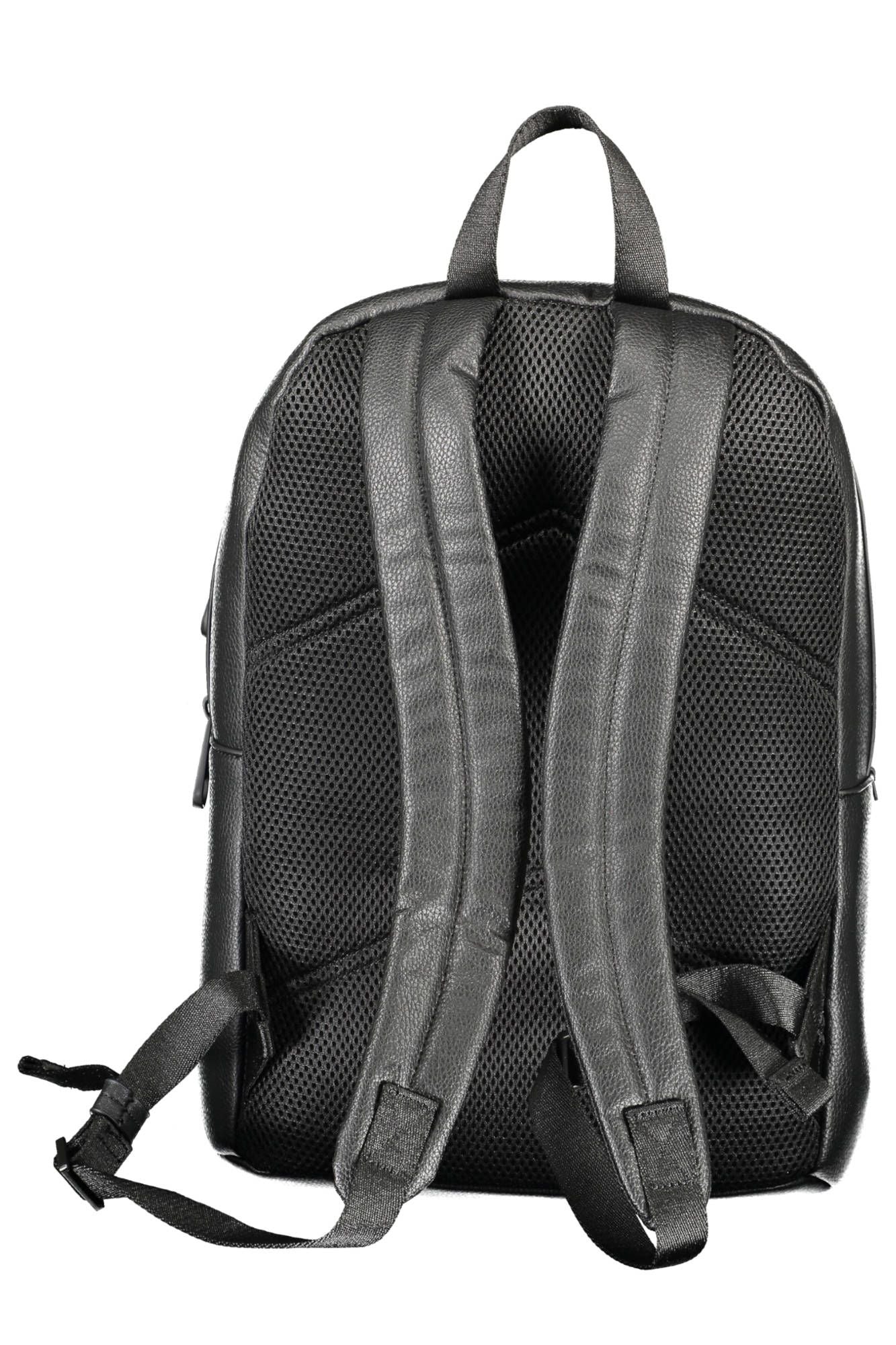 Black Polyurethane Backpack