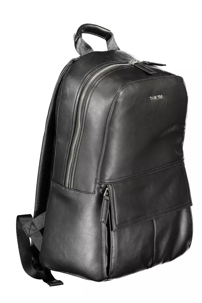 Black Polyester Backpack