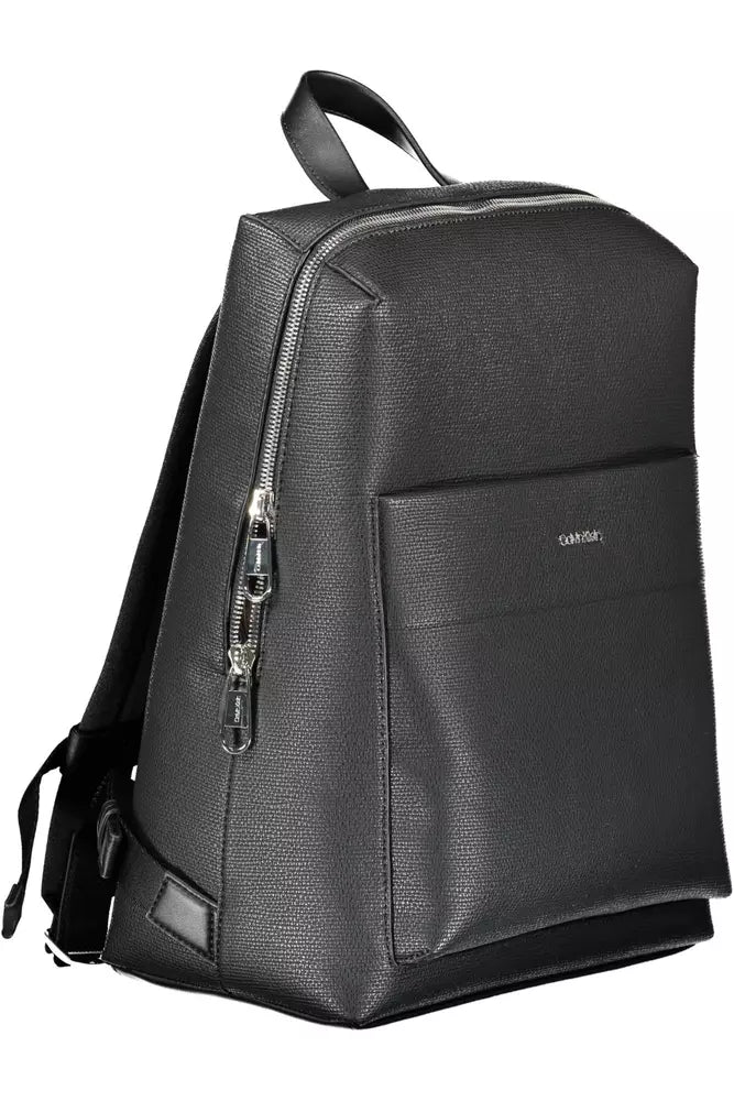 Black Polyester Backpack