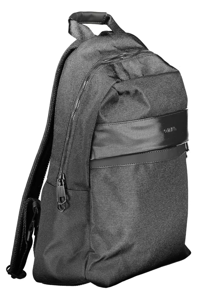 Black Polyester Backpack