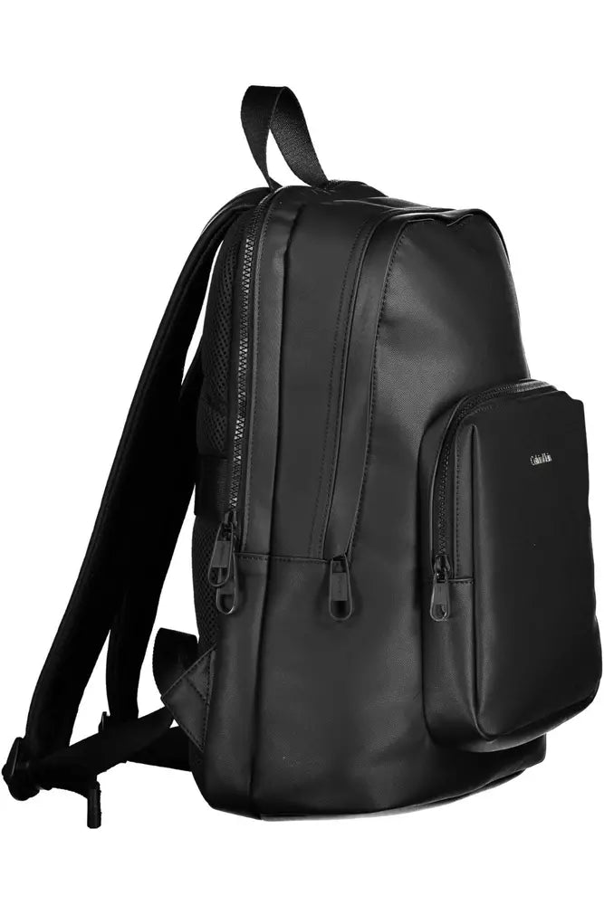 Black Polyester Backpack