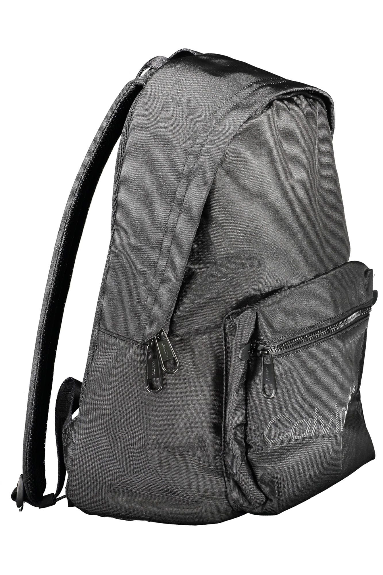 Black Polyester Backpack