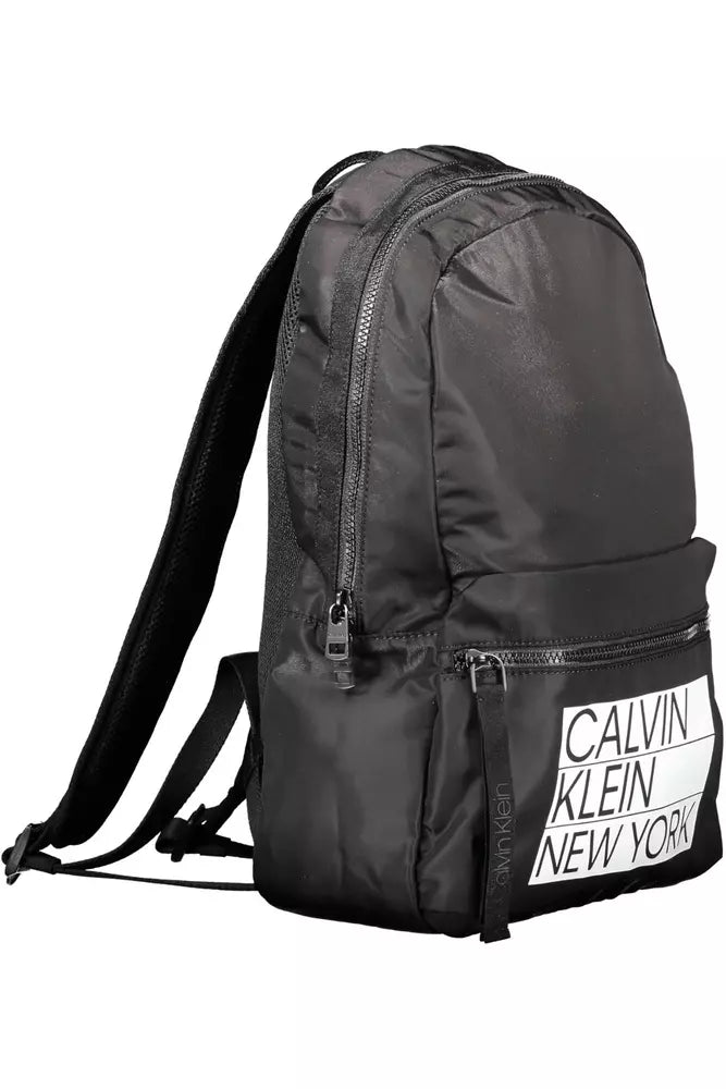 Black Polyester Backpack