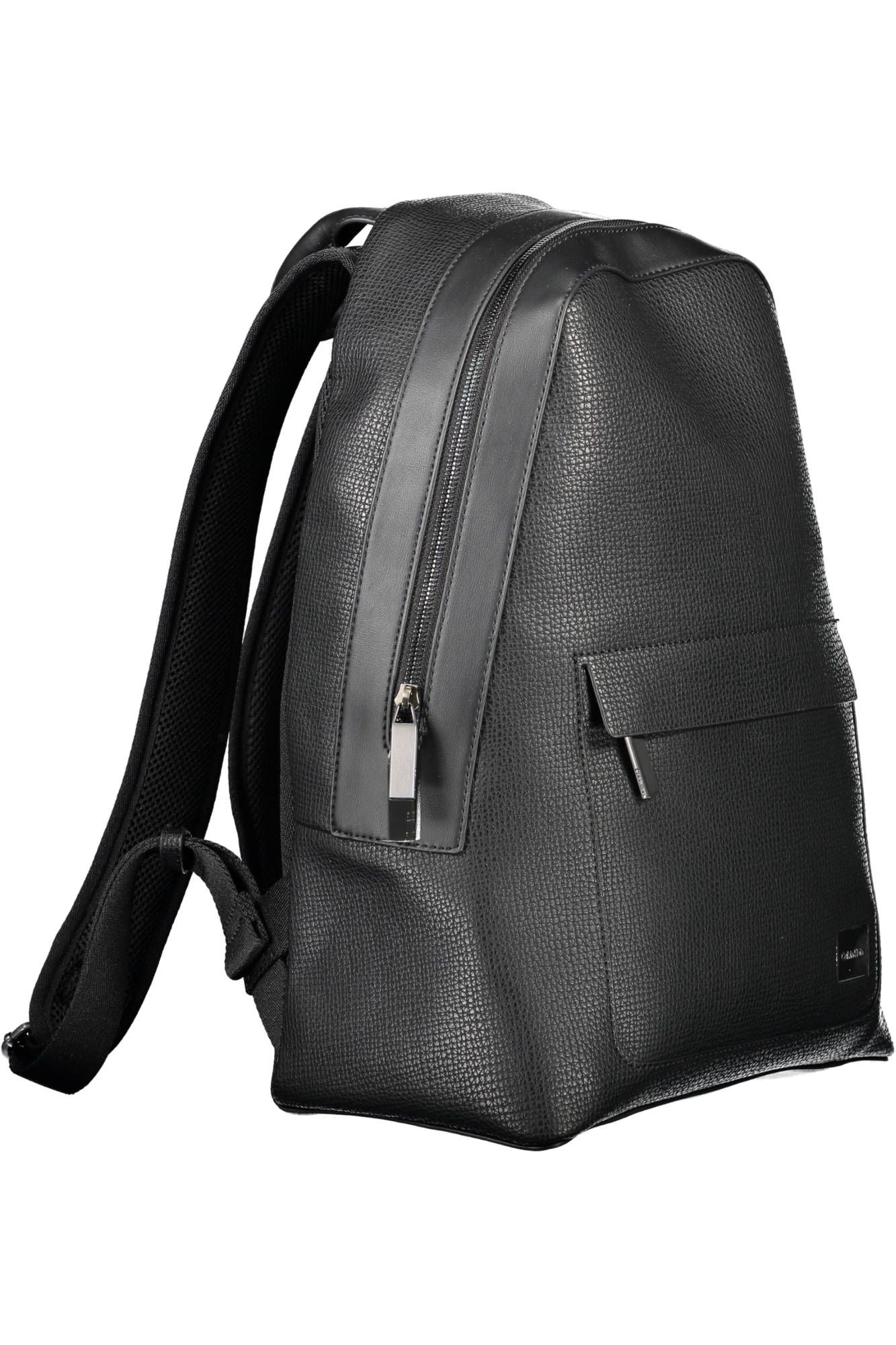 Black Polyurethane Backpack