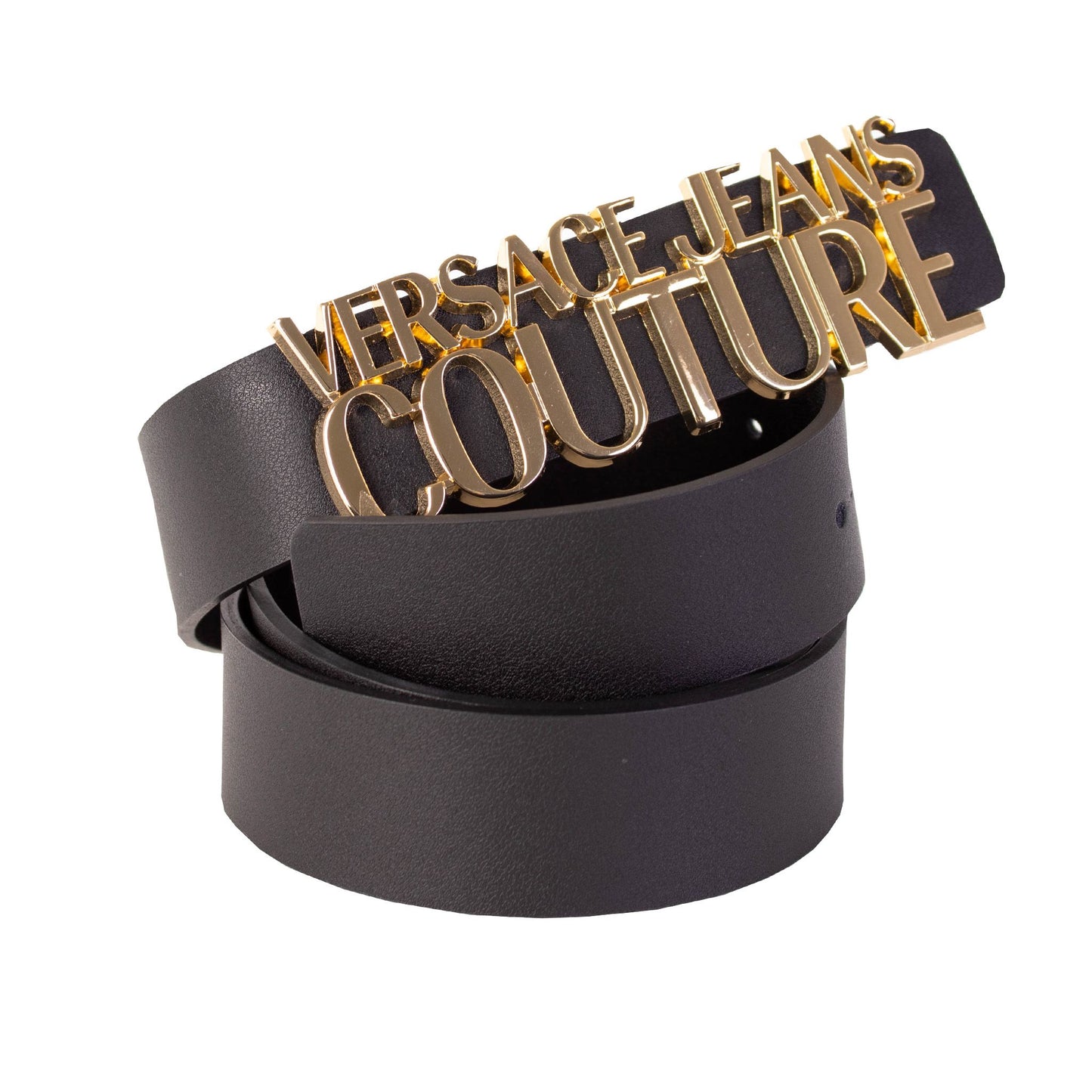 Leather Black Brand Logo Belt