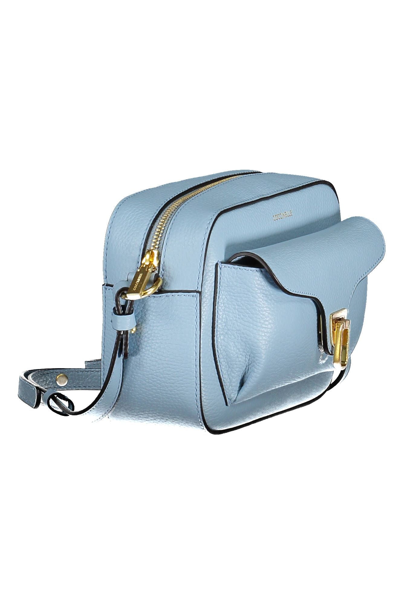 Light Blue Leather Handbag