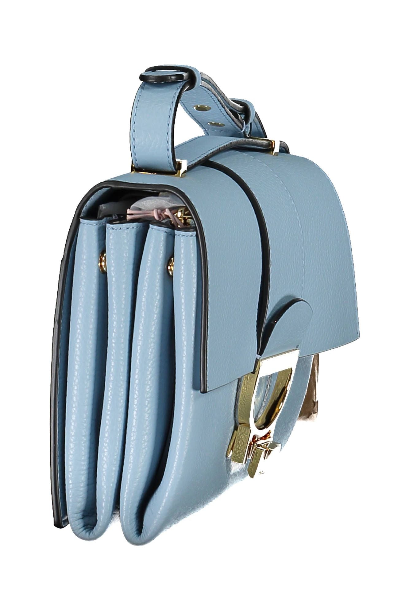 Light Blue Leather Handbag