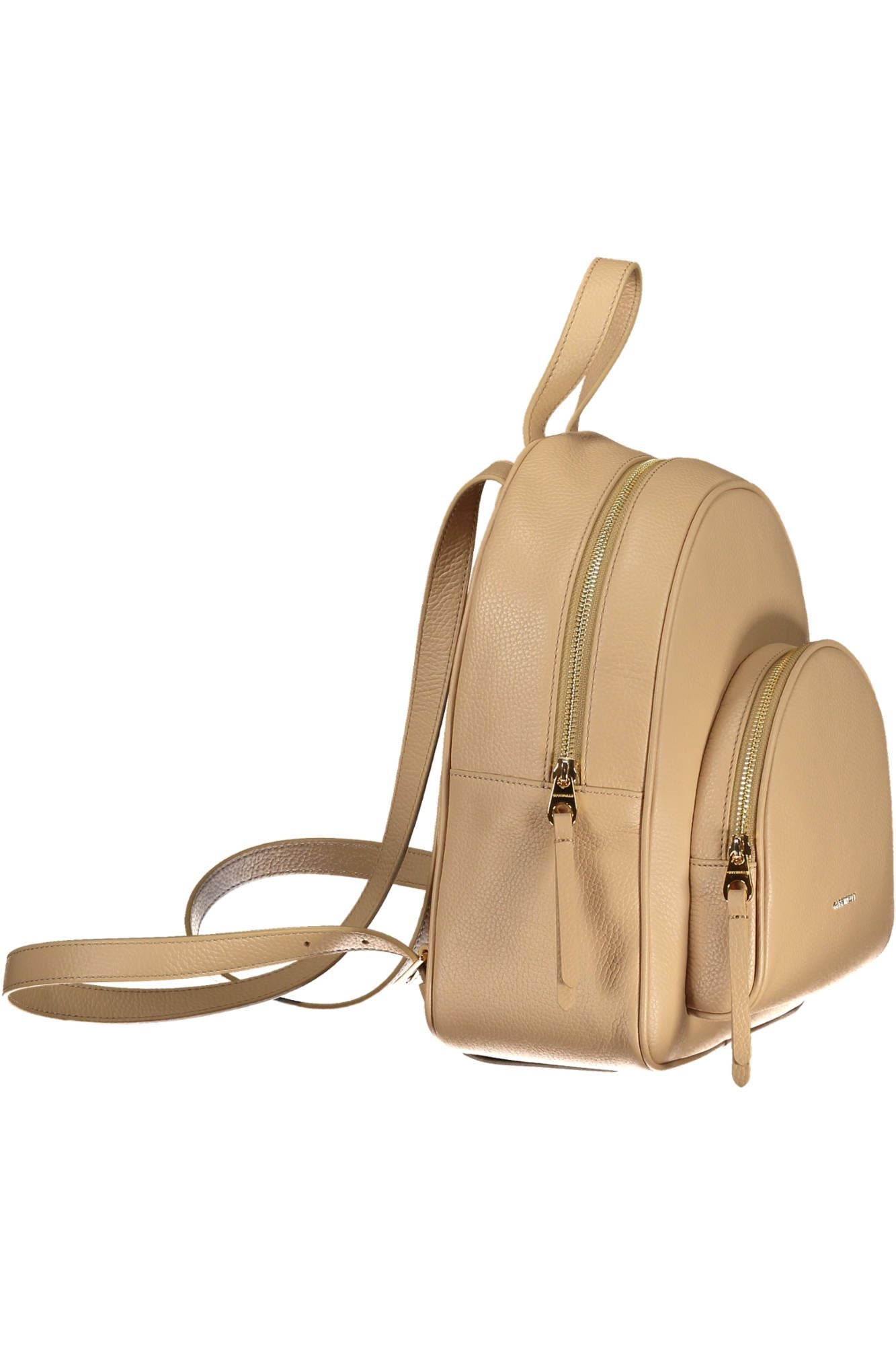 Beige Leather Backpack