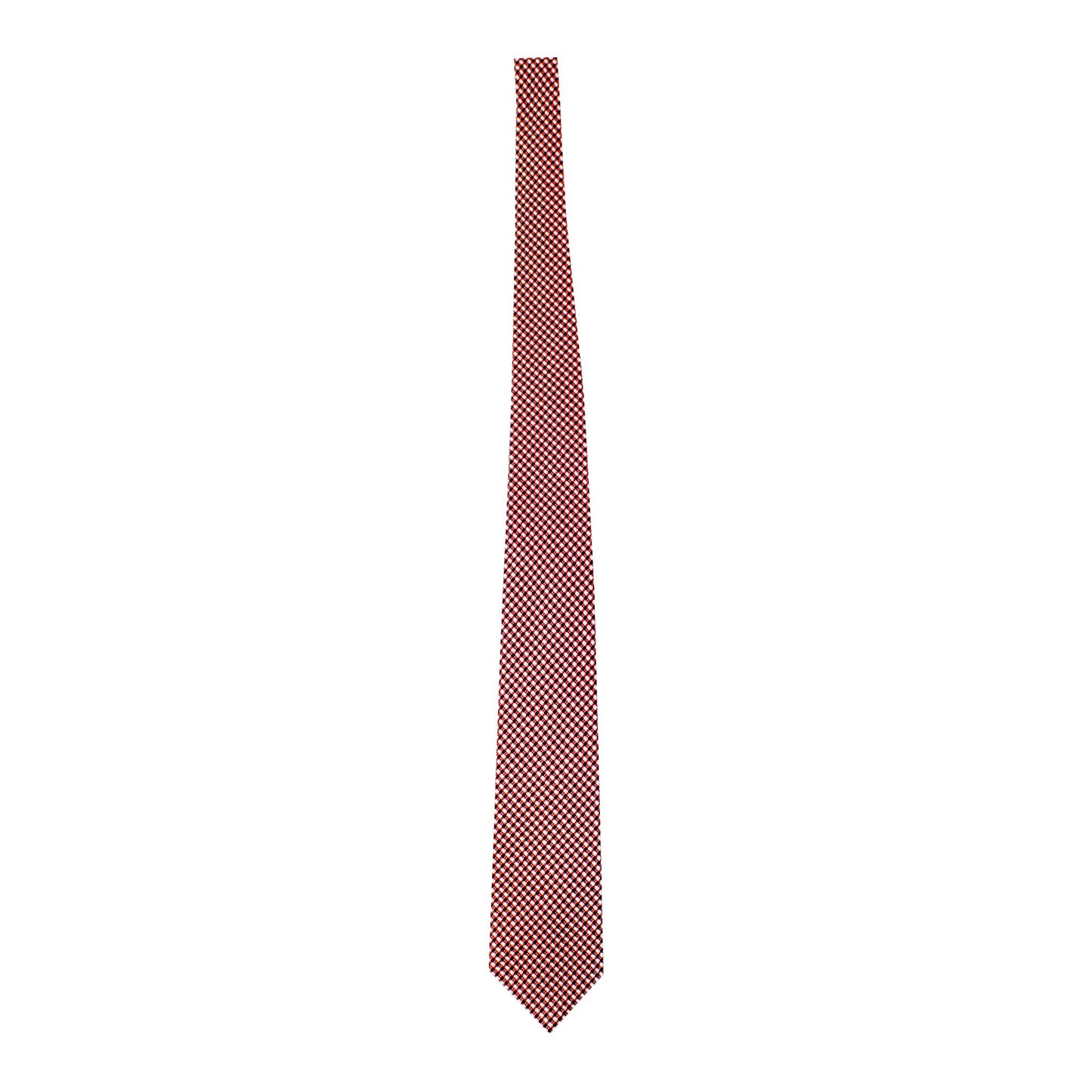 Micro Check Print Tom Ford Silk Tie 9 cm