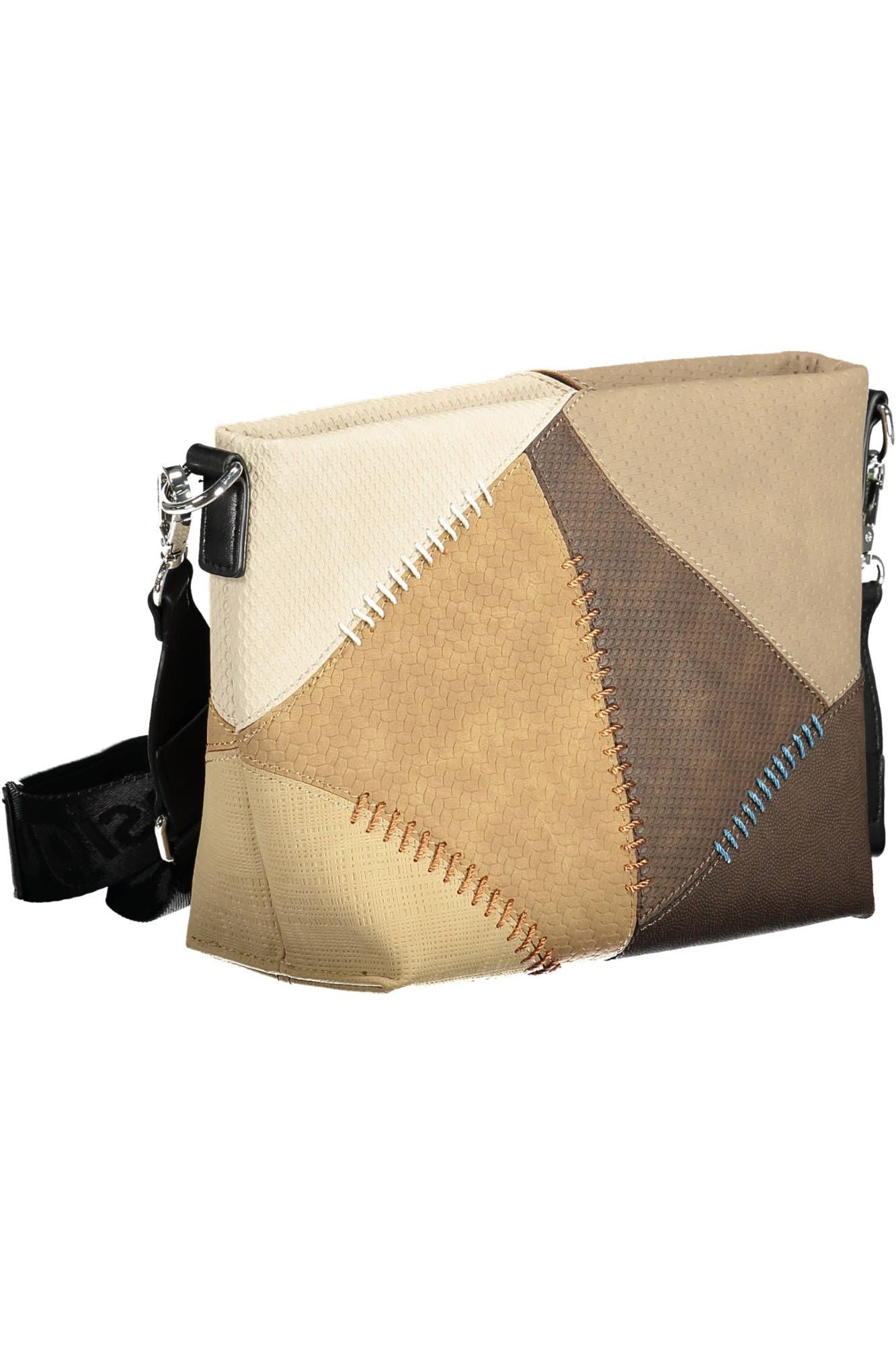 Beige Polyurethane Handbag