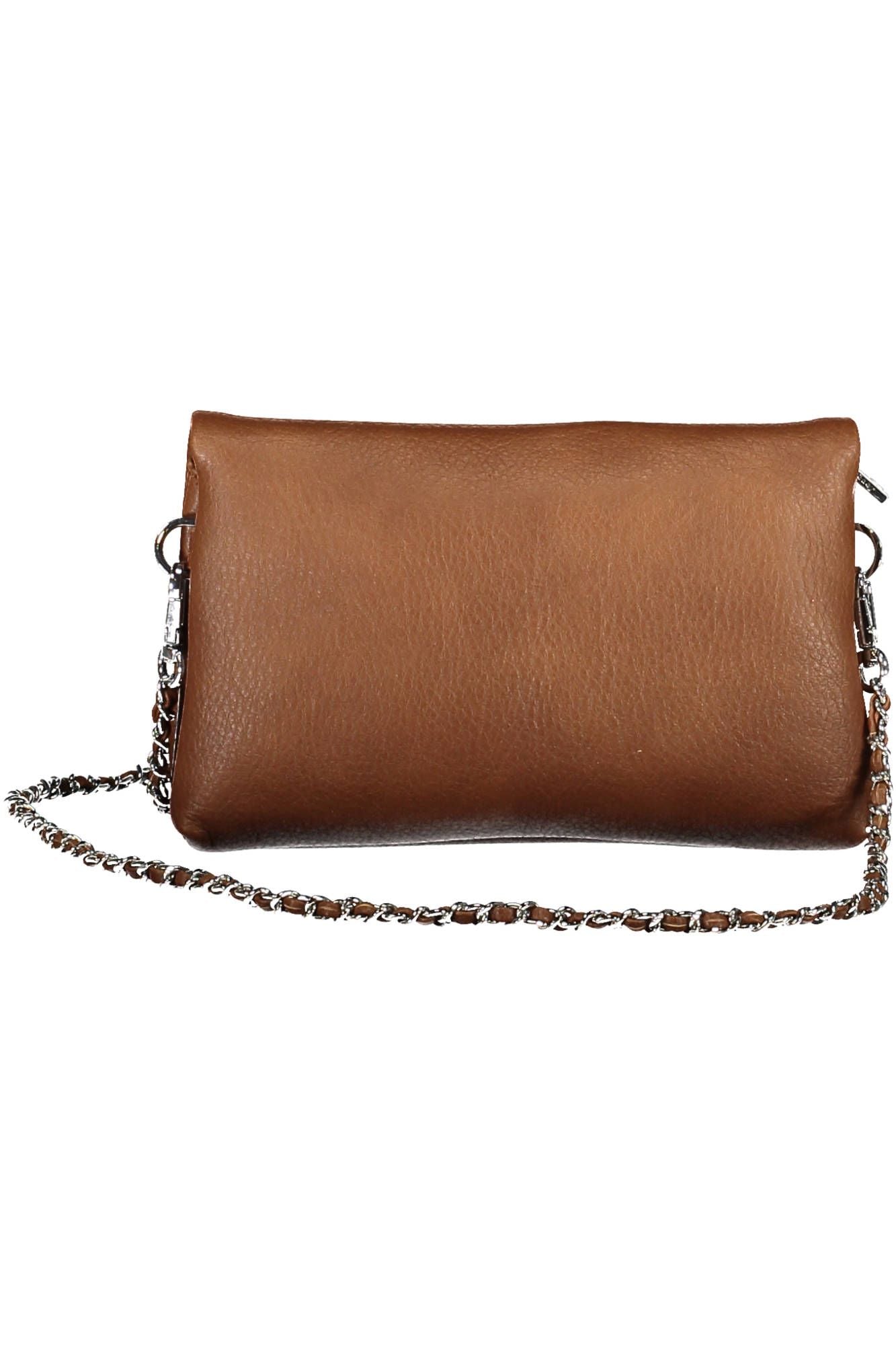 Brown Polyurethane Handbag