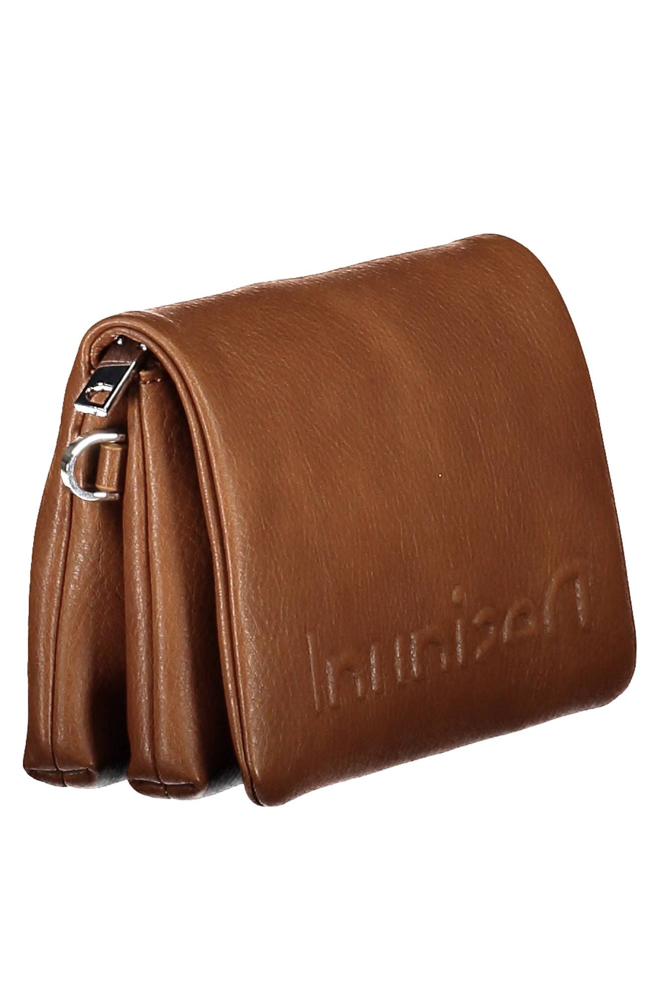 Brown Polyurethane Handbag