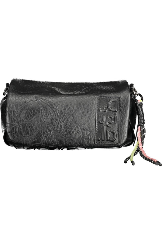 Black Polyurethane Handbag