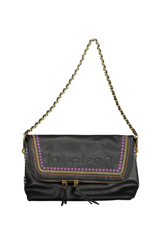 Black Polyurethane Handbag