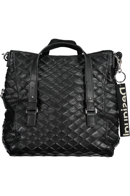 Black Polyurethane Handbag