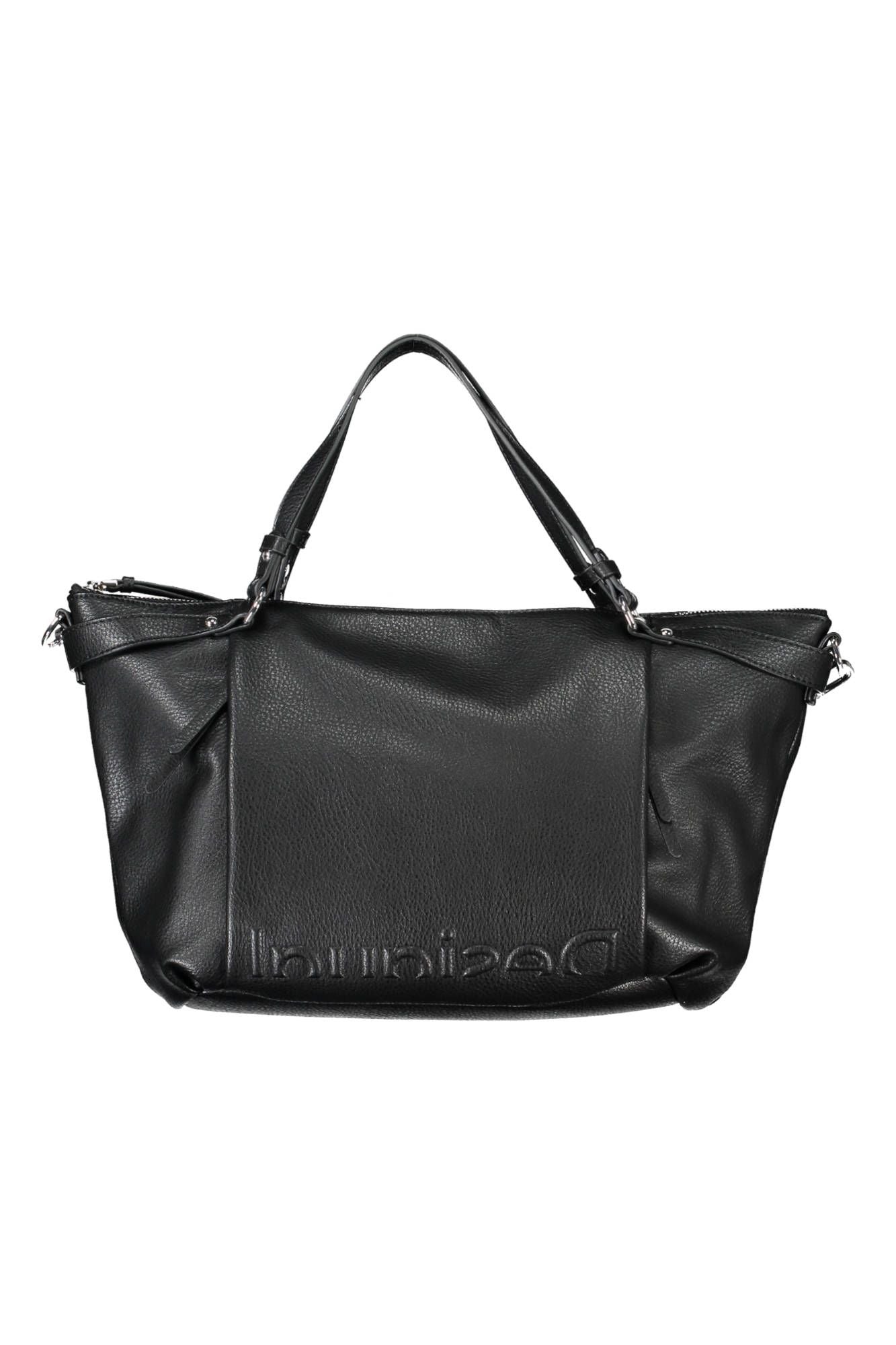 Black Polyurethane Handbag