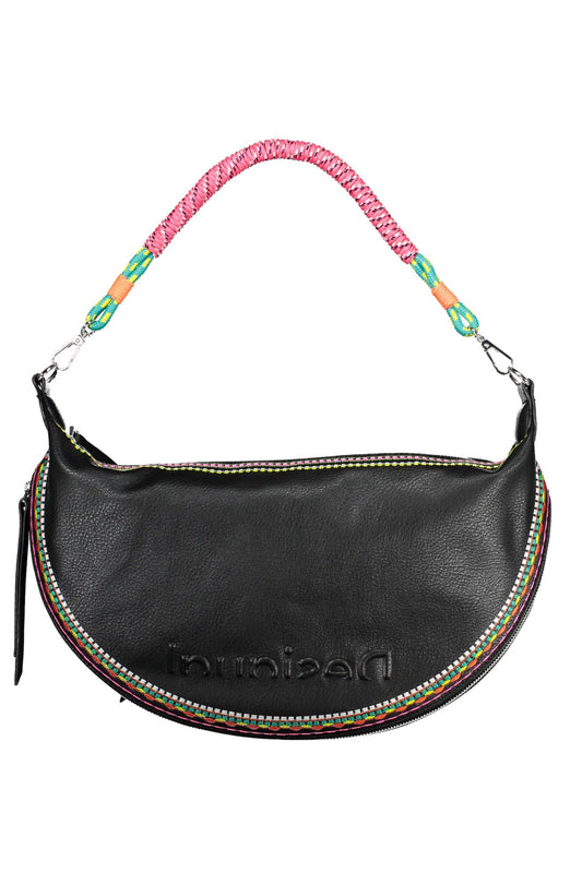 Black Polyurethane Handbag