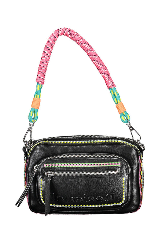 Black Polyurethane Handbag