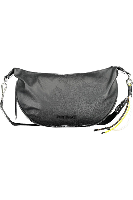 Black Polyurethane Handbag