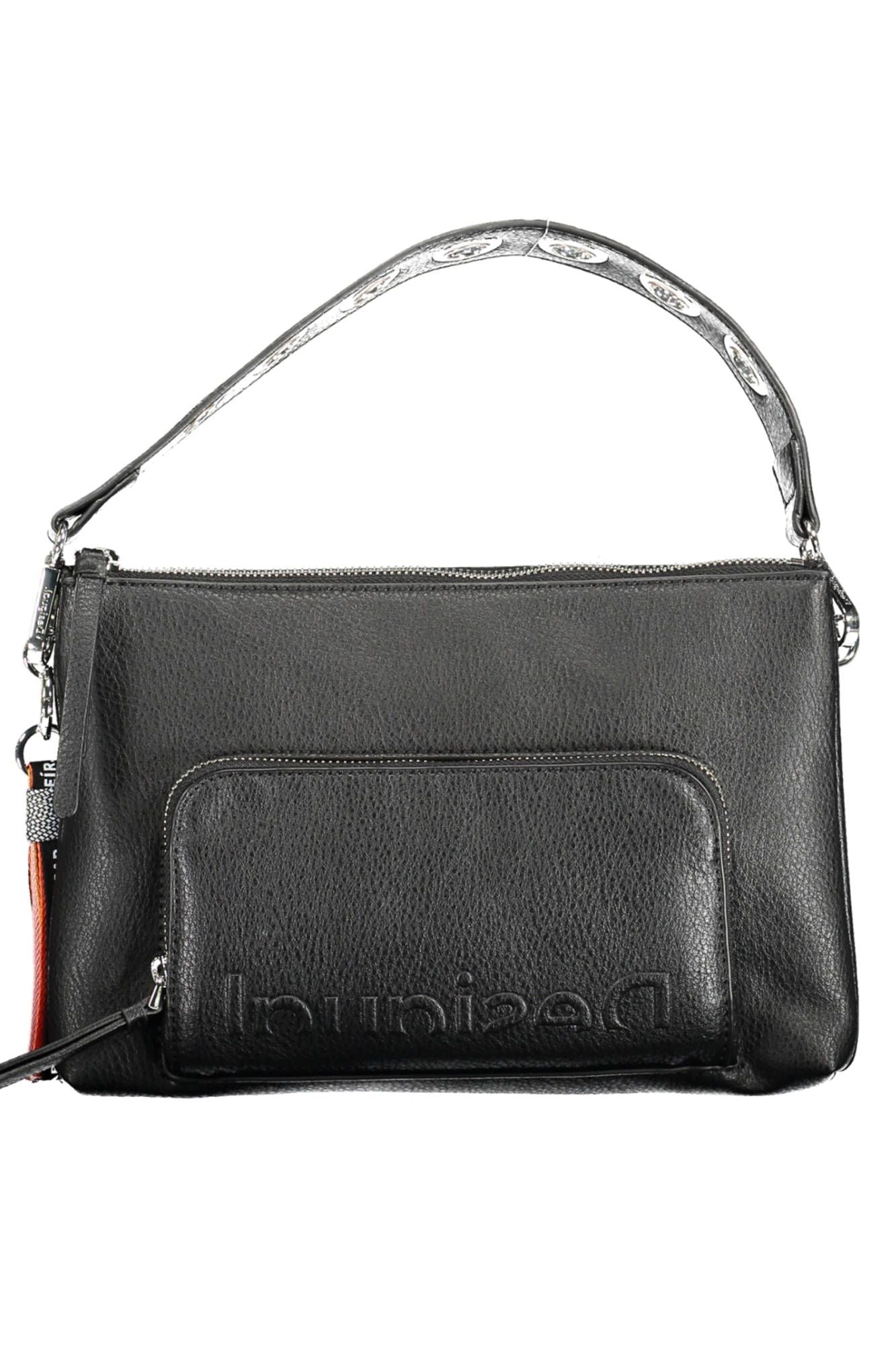 Black Polyurethane Handbag