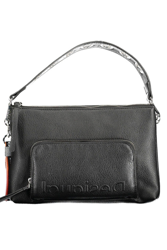 Black Polyurethane Handbag