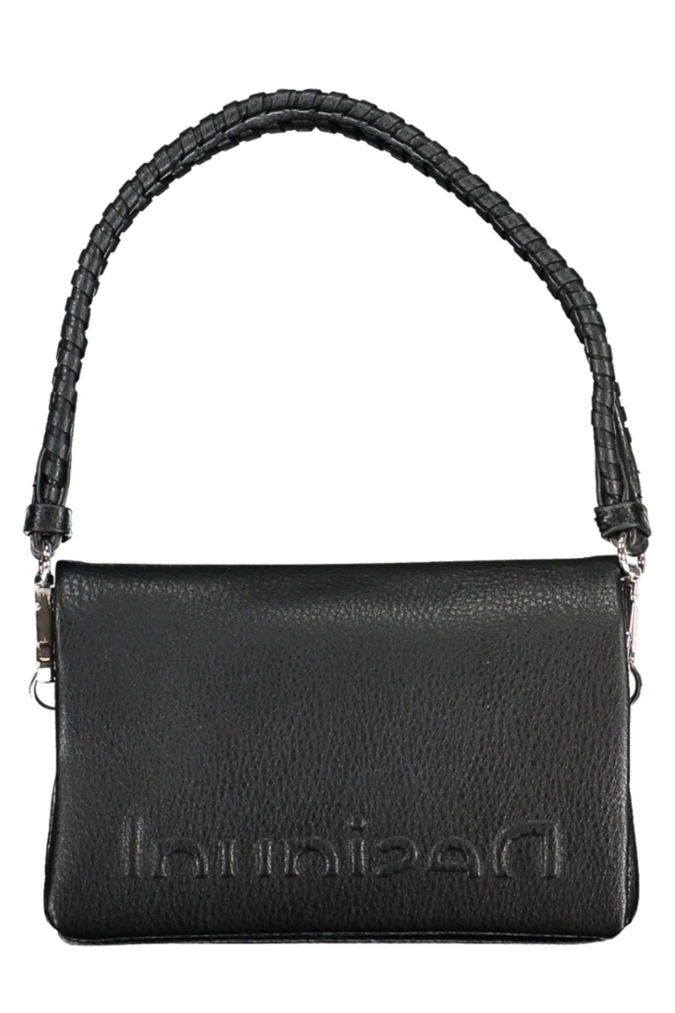 Black Polyurethane Handbag