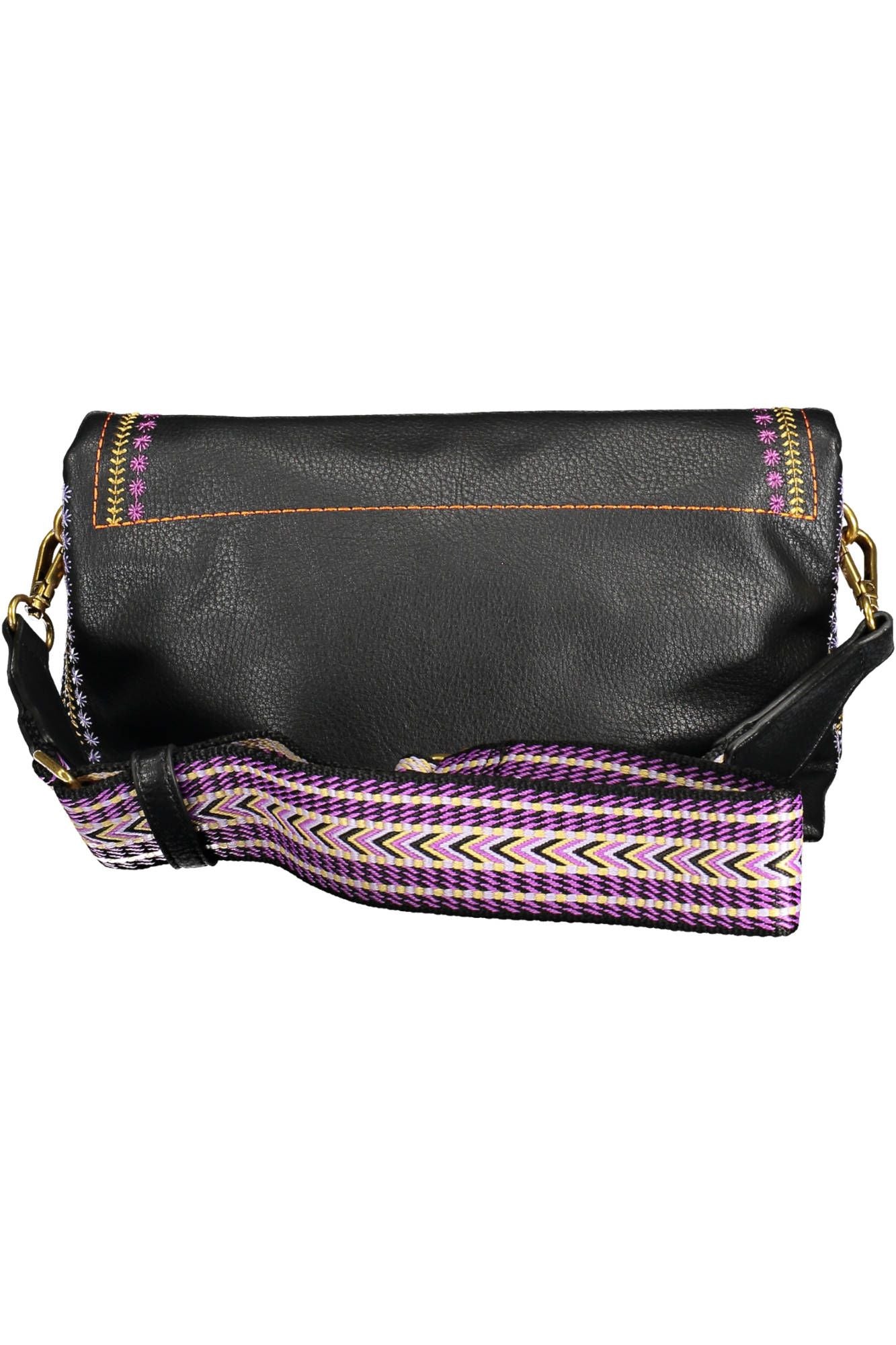 Black Polyurethane Handbag