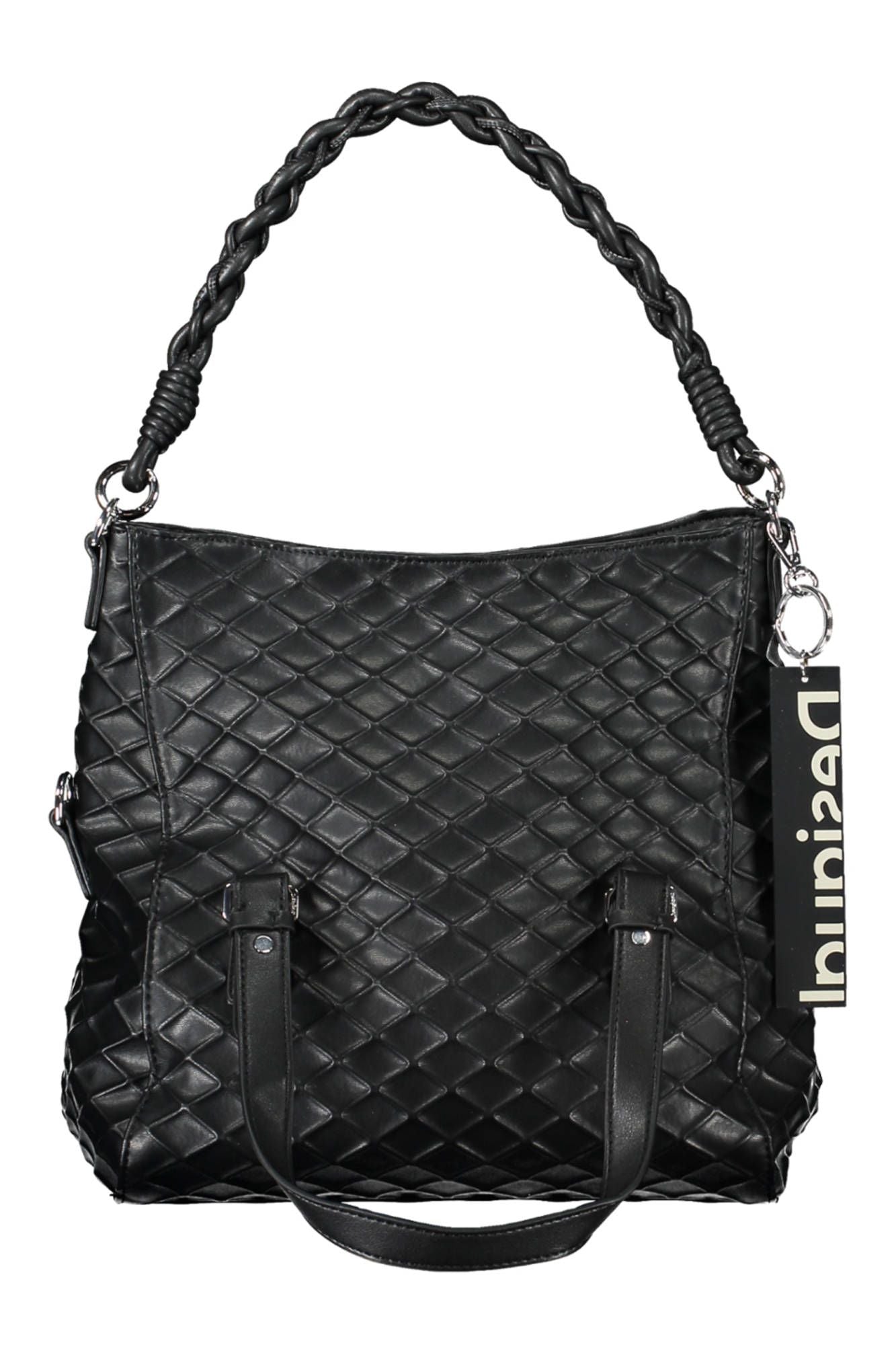 Black Polyurethane Handbag