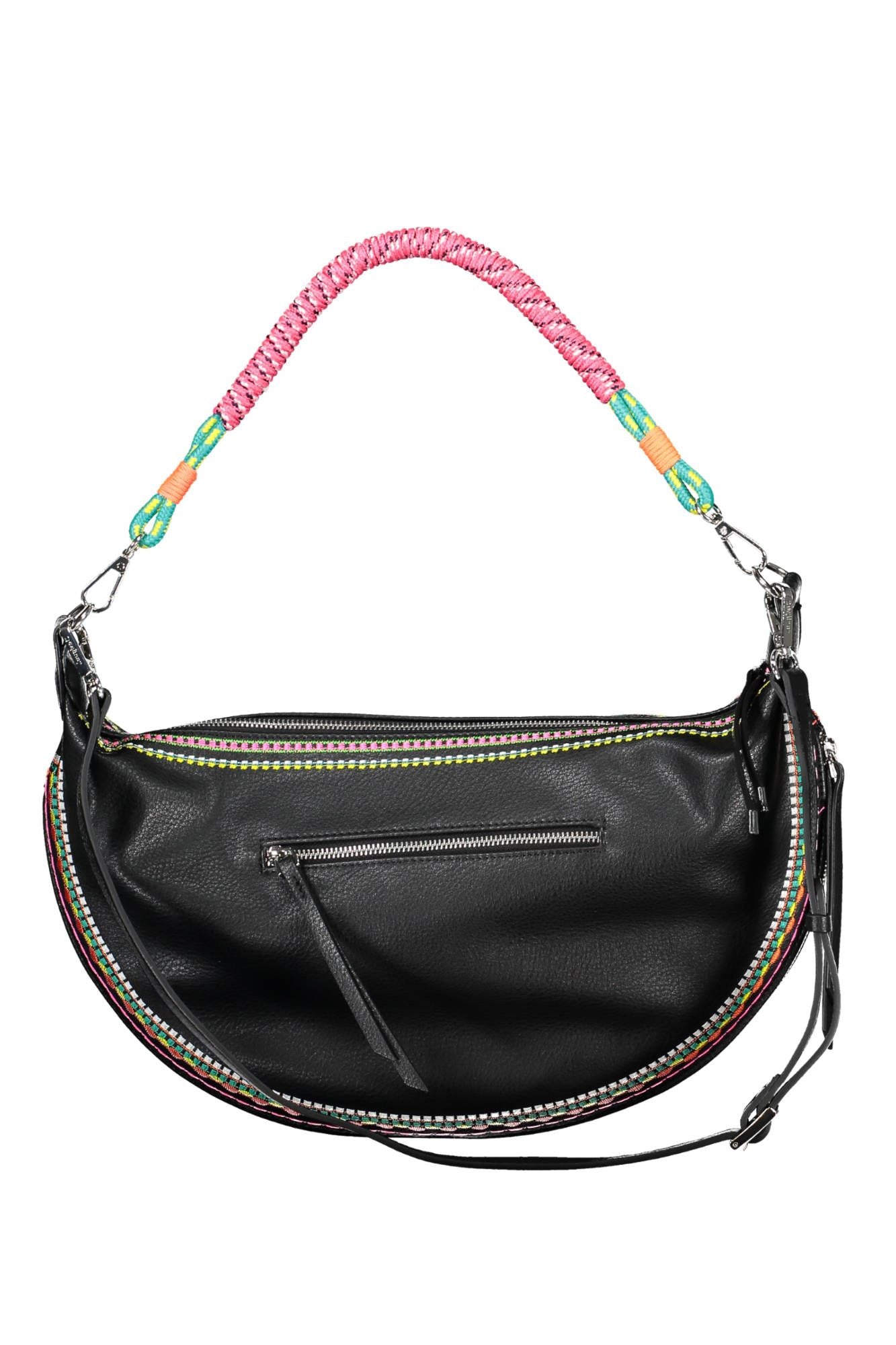 Black Polyurethane Handbag