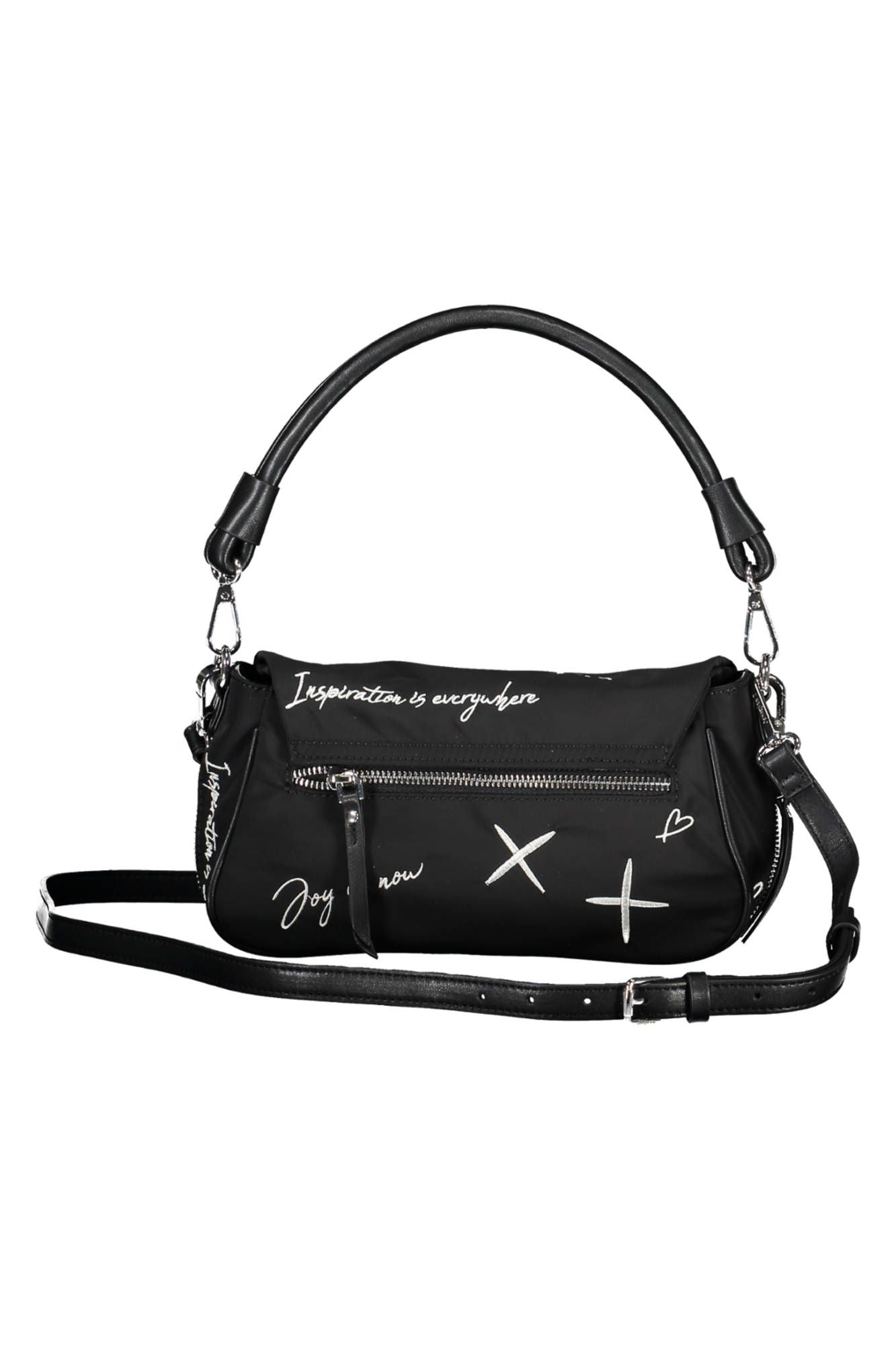 Black Polyurethane Handbag