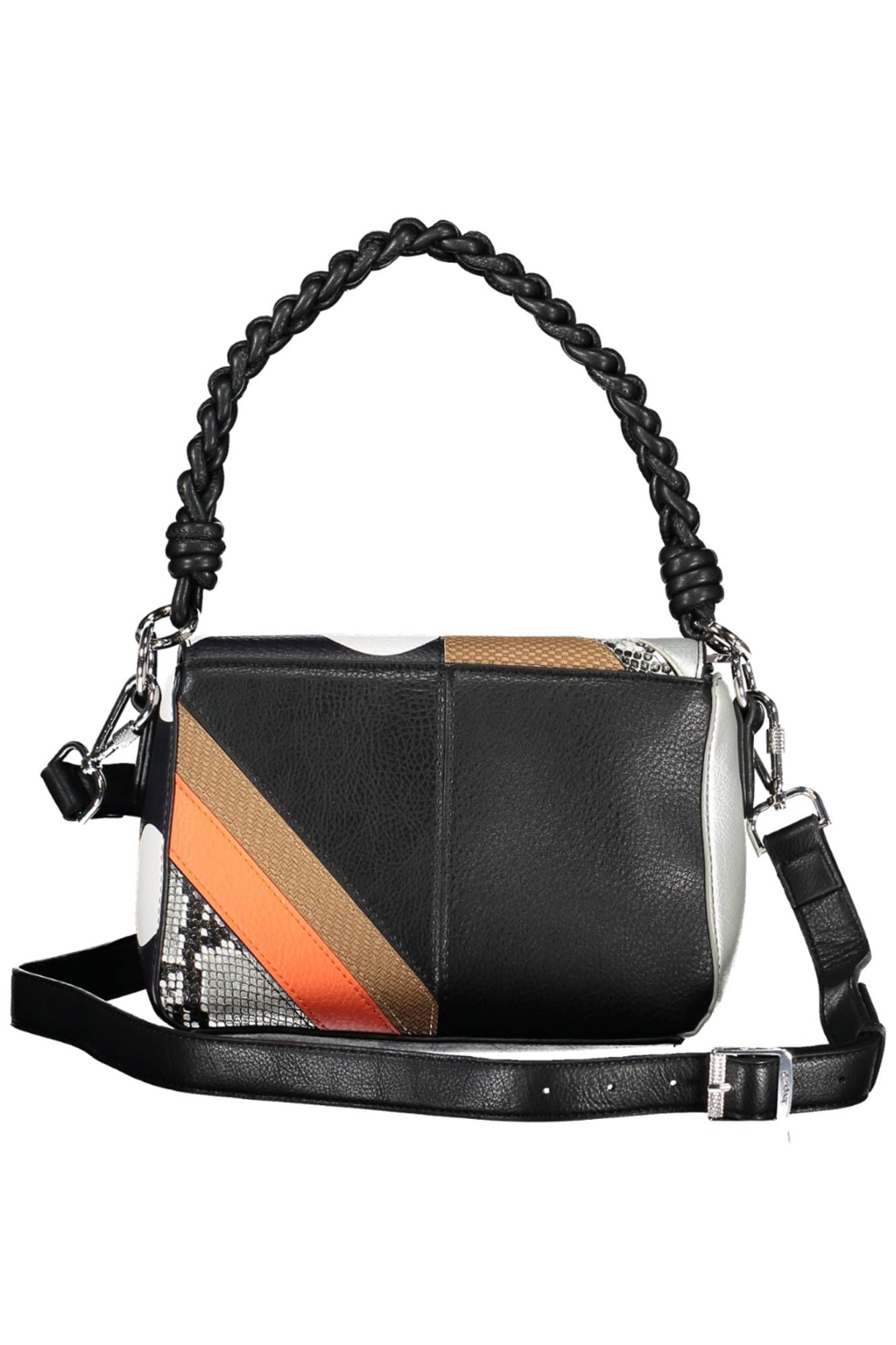 Black Polyurethane Handbag