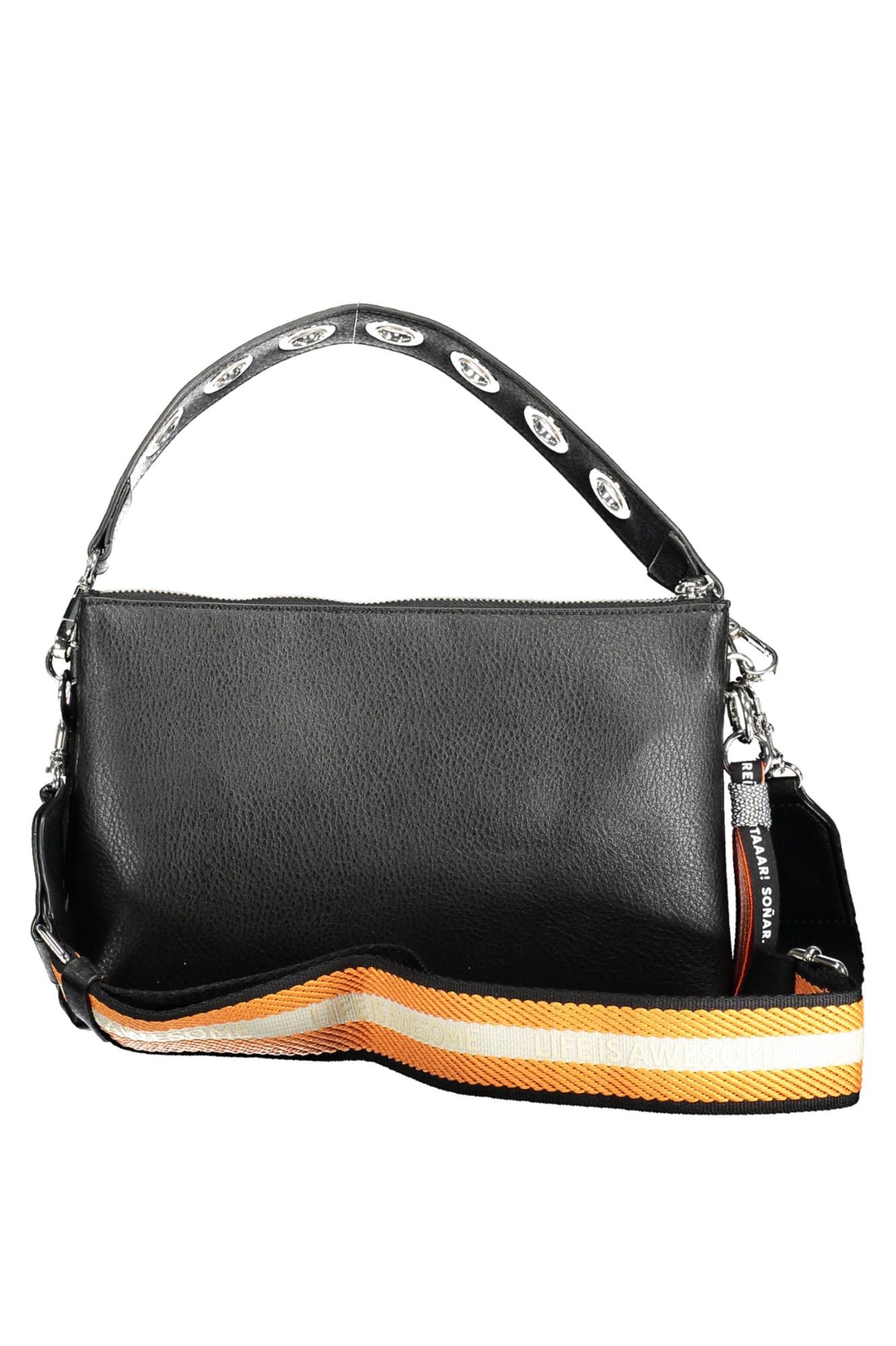 Black Polyurethane Handbag