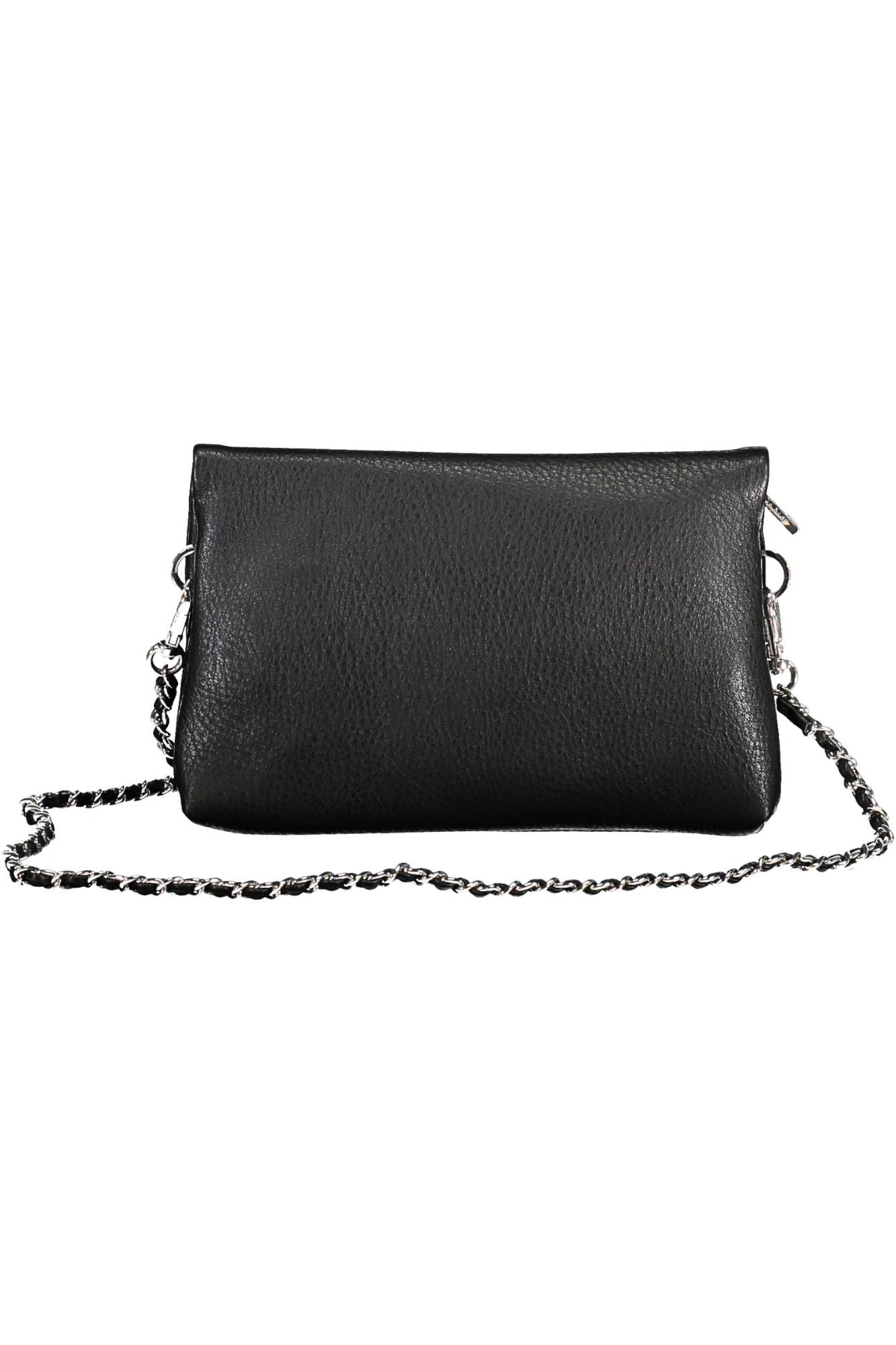 Black Polyurethane Handbag