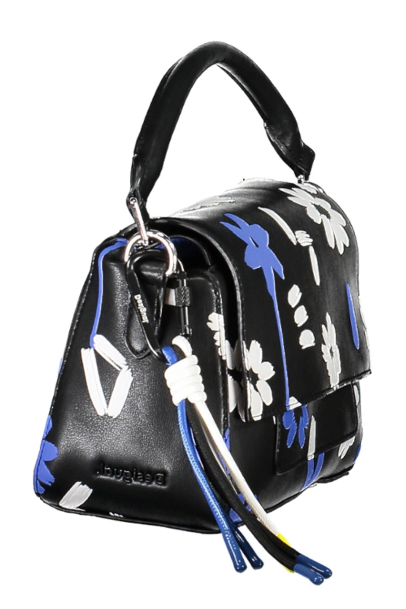 Black Polyurethane Handbag