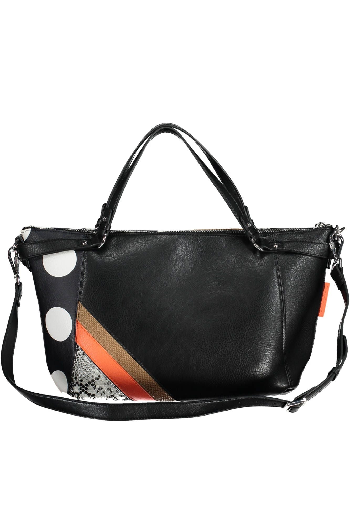 Black Polyurethane Handbag