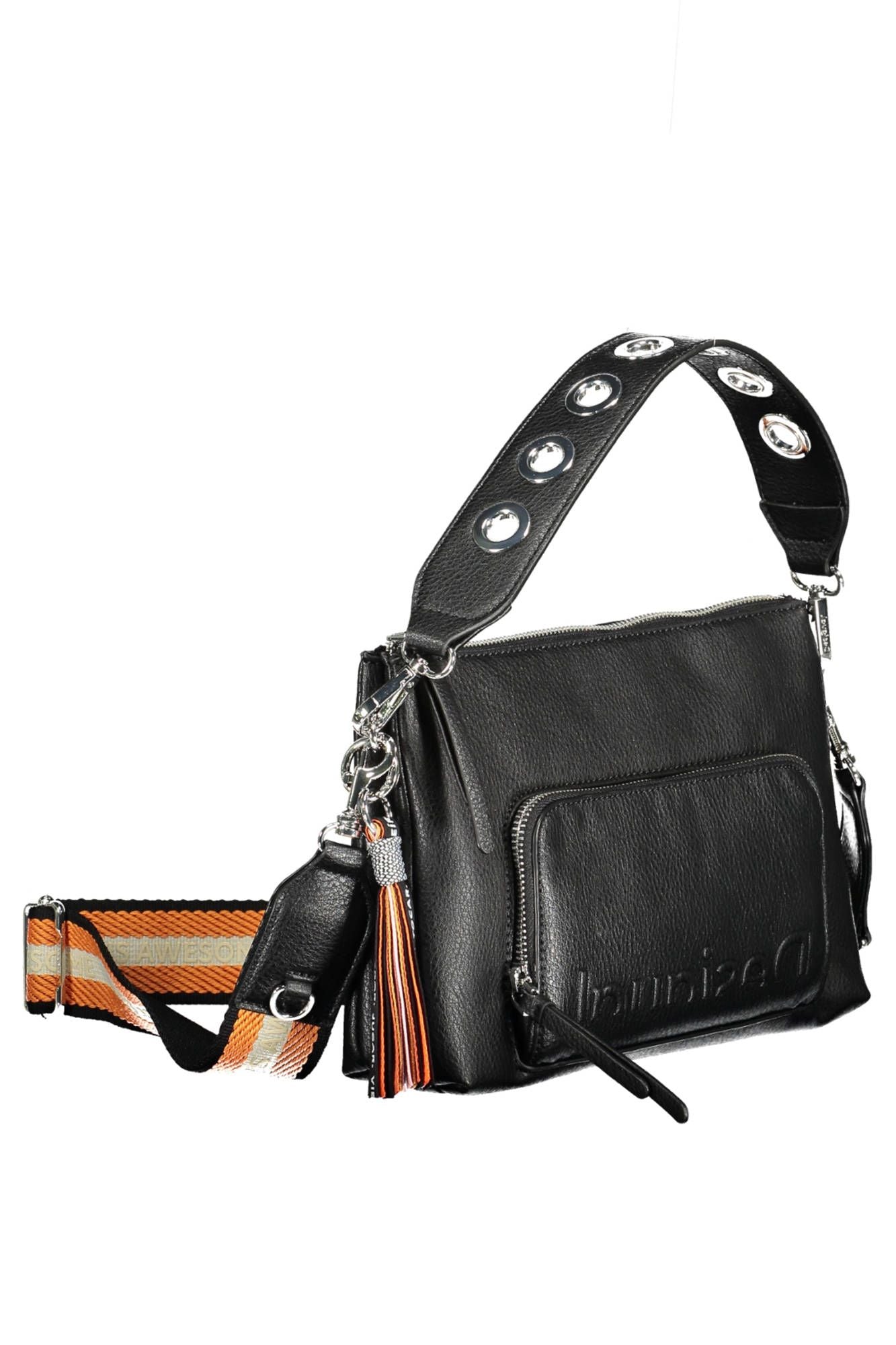 Black Polyurethane Handbag