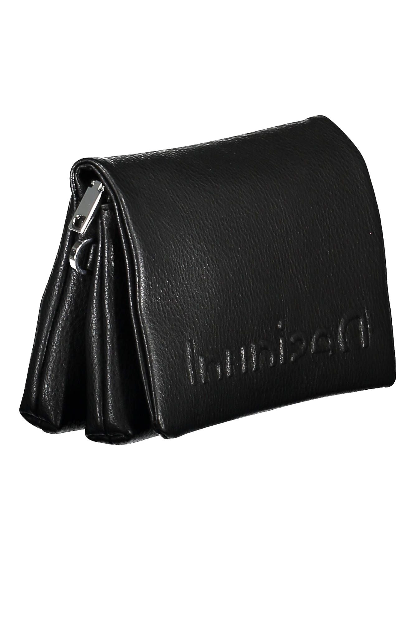 Black Polyurethane Handbag