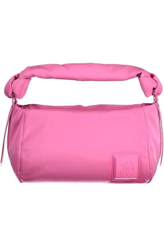 Pink Polyester Handbag