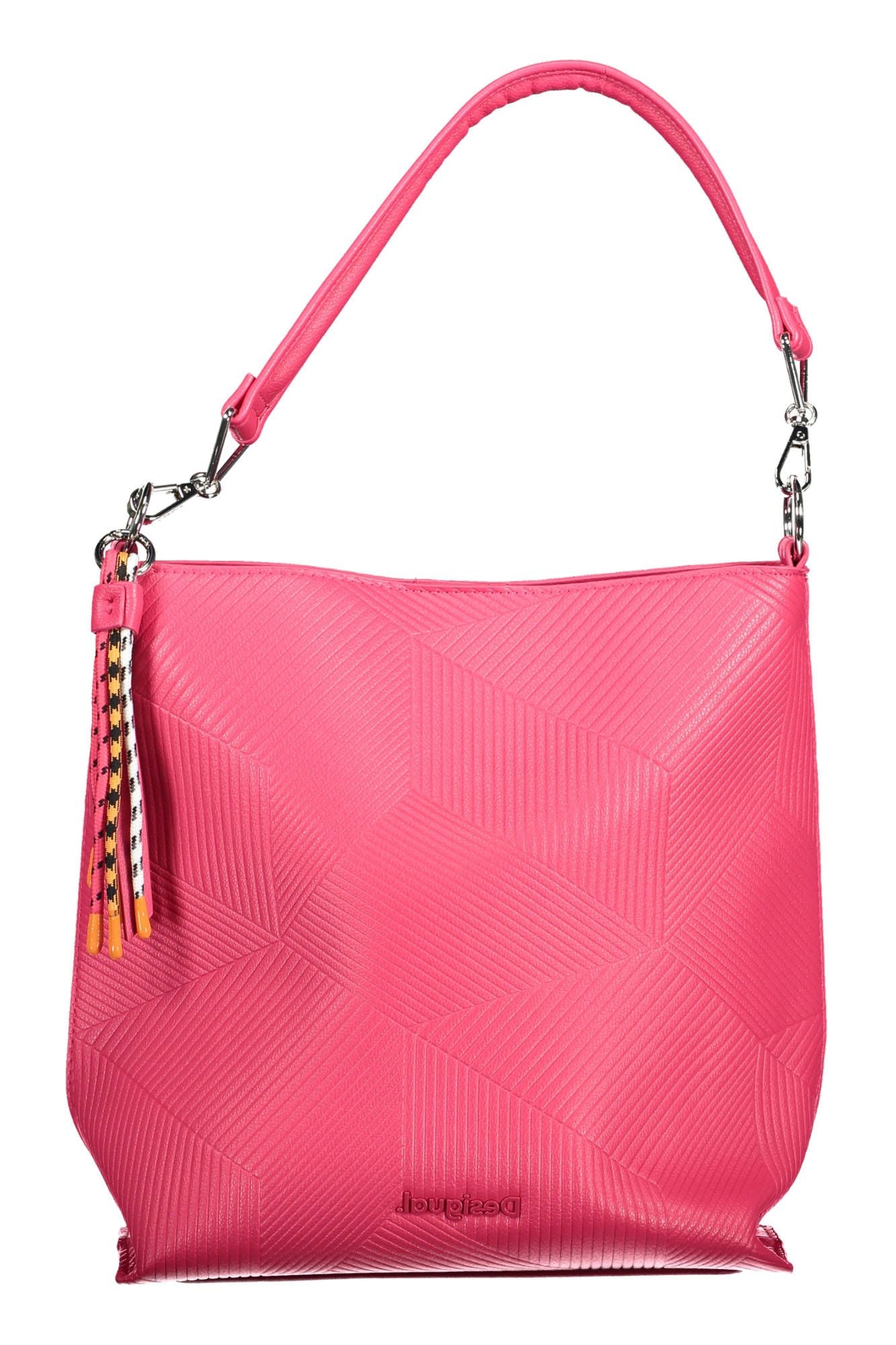 Pink Polyurethane Handbag