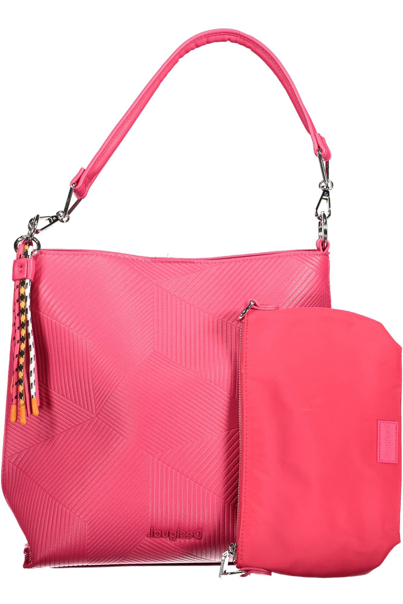 Pink Polyurethane Handbag