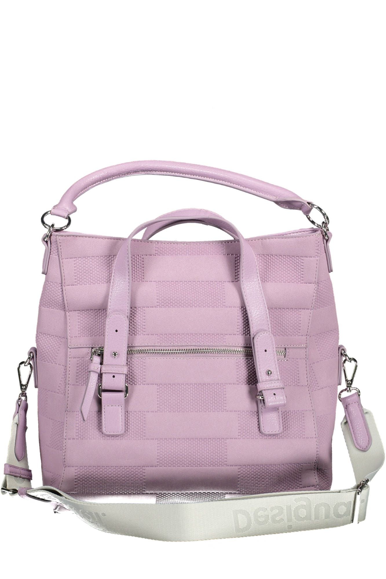 Purple Polyester Handbag