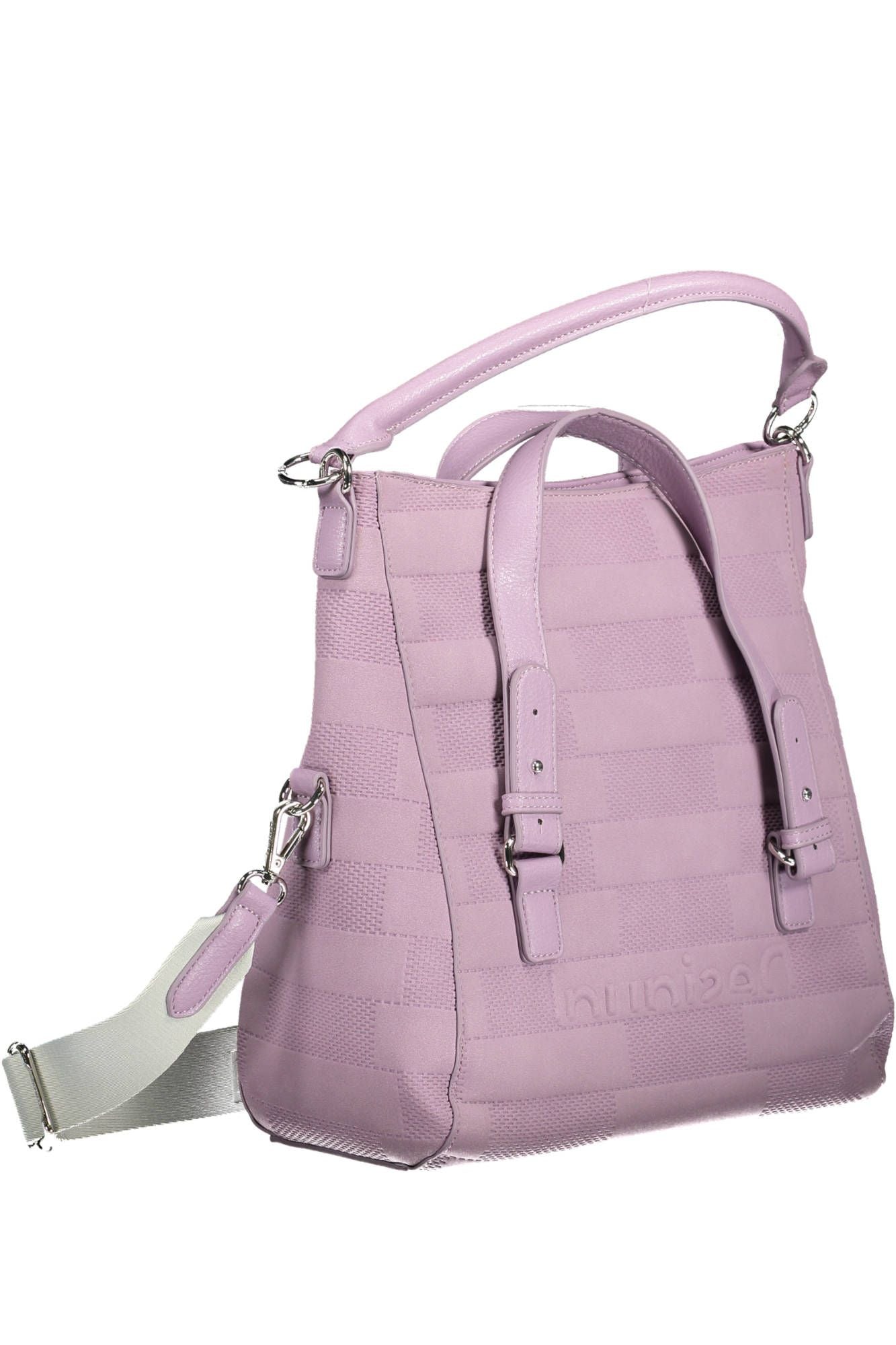 Purple Polyester Handbag