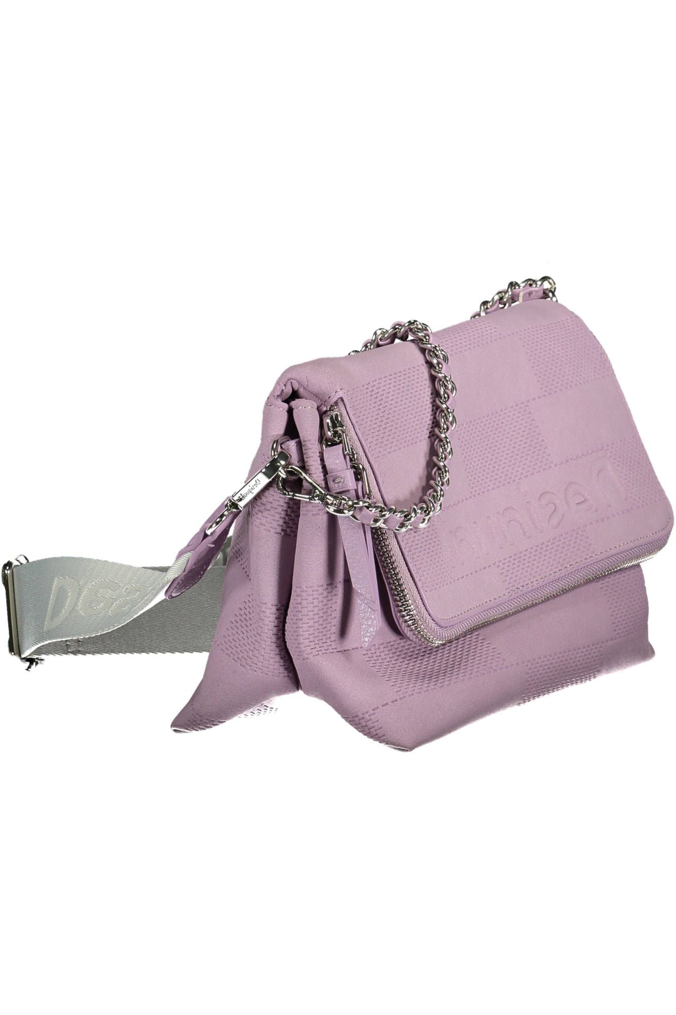 Purple Polyester Handbag